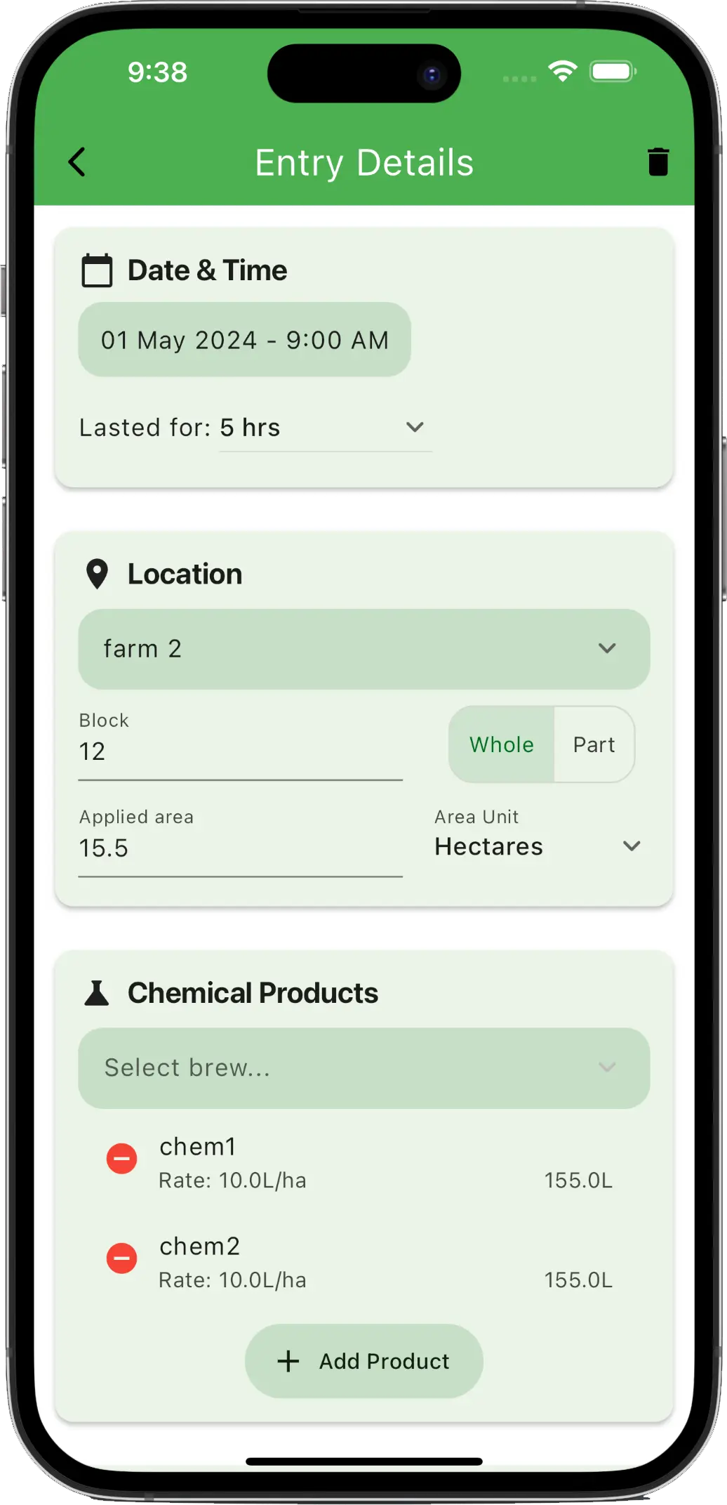 Spraybook screenshot